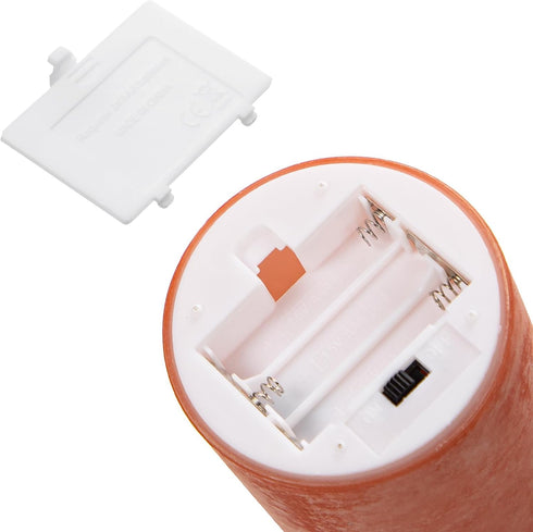 Flameless Candles with Remote, Orange Candles Battery Operated with Timer, LED Candle for Mantel Bedroom Coffee Table