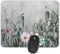 Rectangle Mouse Pad - Anti-Slip Rubber Watercolor Cactus Mousepad for Home & Office, 9.45 x 7.9 inches