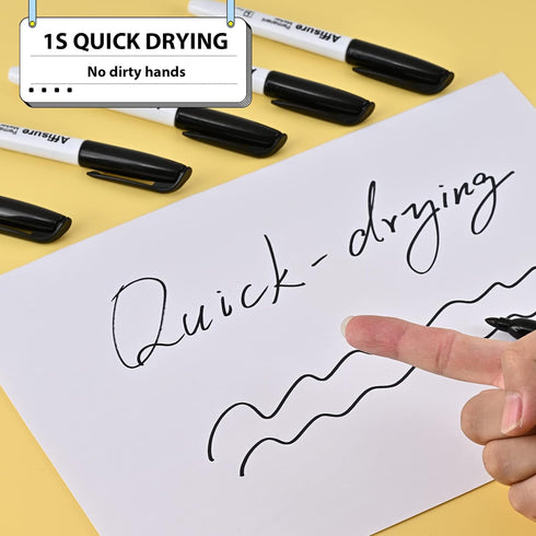 Permanent Markers, 60 Packs Bulk, Quick Drying, Waterproof, Durable for Glass, Tiles, and Cloth