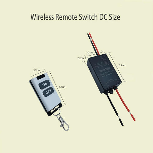 12V 7V/48V 328FT (TX29) Radio Remote Switch DC Wireless RF Switch Long Range Wireless Remote Control Switch for Garage