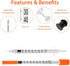 1ML 31G 5/16" 100PACK (1CC 31G 5/16"-100PACK) Syringe with Needle, Individually Wrapped Lab Supplies