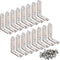 16Pcs L Bracket Corner Brace 2.5 x 2.5 Inch Stainless Steel Corner