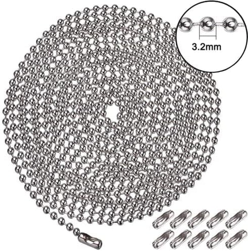 Vinaco Pull Chain, 2 Pieces 36 Inch Stainless Steel Bead Chain, Great Pulling Force & Rustproof, Silver (36 inch)