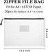 Sooez 20 Pack Mesh Zipper Pouch Document Bag, Plastic Zip File Document Folders, Letter Size A4 Zipper Document Pouch