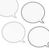 Juvale 48 Pack Dry Erase Speech Bubble Cutouts for Bulletin Boards, Classroom Teaching Supplies, Laminated