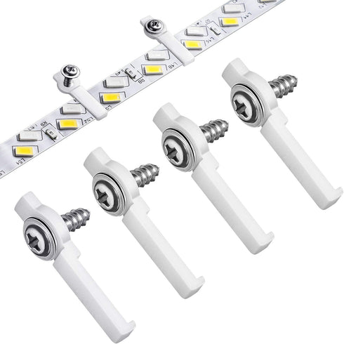 Mudder 200 Pieces LED Strip Light Clips Mounting Bracket Fixing, One Side