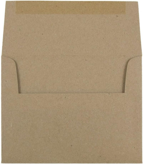 JAM PAPER A2 Premium Invitation Envelopes - 4 3/8 x 5 3/4 - Brown Kraft Paper Bag - 50/Pack by JAM Paper