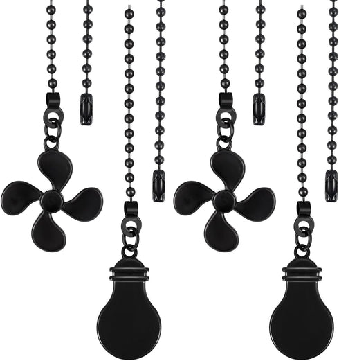 LXUEJIE 4 Pack Ceiling Fan Chain Extender Set, 13.58 Inches Fan Light bulb
