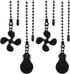 LXUEJIE 4 Pack Ceiling Fan Chain Extender Set, 13.58 Inches Fan Light bulb