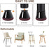 20 Diameter:12/16" 1-3/16") OCONDA Pcs Chair Leg Floor Protectors for Hardwood Floors, Black Rubber Furniture Sliders