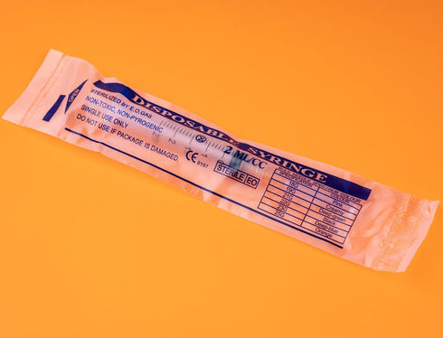 2.5ml Syringe with Needle, 25G Needle 20-Pack, Individually Packed for Industrial Laboratories