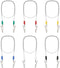 Tinoaly 6pcs Dental Bib Clips with Chain, 22.8 Inch Adjustable Metal Napkin Clips