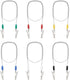 Tinoaly 6pcs Dental Bib Clips with Chain, 22.8 Inch Adjustable Metal Napkin Clips