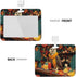 XBubupX Owl Vintage Glasses Perched On A Bar Cart Sliding Id Badge Holder Hard Plastic Work Card Case Name Tag