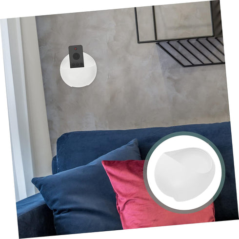 Garneck Wall-Mounted Phone Storage Box Practical Remote Control Holder Easy Install Charging Bracket for Bedroom Living