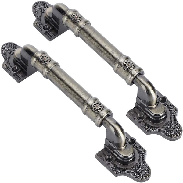 Haofy 2PCS Vintage Style Barn Door Handle, DIY Kit for Wardrobe Drawer Cabinet Hardware