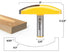 3-Inch 1/2-Inch 16185 YONICO Router Bits Horizontal Crown Radius Shank