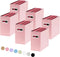 Oterri File Organizer, Small Collapsible Cardboard File Box, Portable Hanging Organizer for Letter Size, 6 Packs