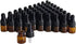 50 Pack 1ML Amber Glass Mini Dropper Bottles for Essential Oil Samples