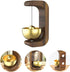 Magnetic Shopkeepers Bell for Door Opening Decorative Wooden Chime with Brass Bell,Easy