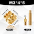 120pcs 3D Printing Brass Nuts, M3x4x5mm Threaded Inserts Heat Set Insert Tip for M3 & 1 Welding Adapter Heat Embedment Nut Printing Accessories Compatible with Weller SP40NUS and T18 Irons