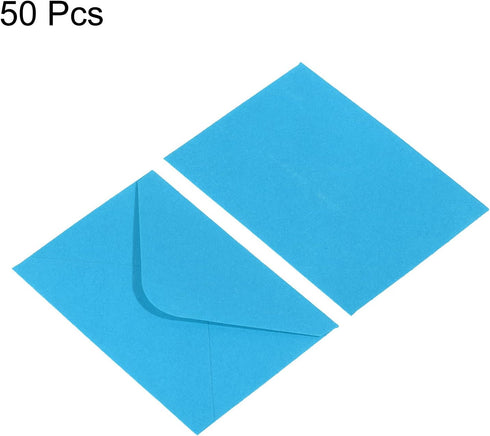 PATIKIL Mini Envelopes, 50 Pack Mini Gift Card Business Card Envelope for Greeting Weddings (Blue)