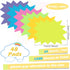 Crtiin Sticky Notes 1200 Sheets Neon Fluorescent Starburst Shape Price Tag Memo Sale Signs Cute Fun Self Adhesive Sticky Notes for Classroom School Office Organizer Notebook, 6 Colors(2.76 x 1.97'')