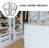 2 Cabilock Shoe Cabinet Flip Rack Hinges Pairs Steel Bracket Replacement for Single-Layer Flip Shoe Rack Gray Hardware
