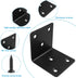 Aoserge 10 2 2 Inch pcs x Black Stainless Steel Corner Bracket - Heavy Duty Angle Iron for Shelves, Cabinets