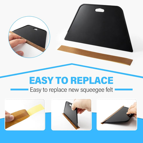 Gomake Wallpaper Smoothing Tool Kit, Wallpaper Brush with Felt Squeegee and Craft Precision Knife for Peel and Stick
