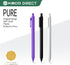 Kaco 20 Pieces Ballpoint Pens PURE, Black Ink Pens, 1.0mm Medium Point, 20-Count Pack Pens for Journaling Note Taking by Kaco