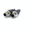 2Pcs M12 4 Pin Male Circular Connector, D Code Industrial IP67 Waterproof Sensor Straight Type Adapter