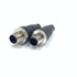 2Pcs M12 4 Pin Male Circular Connector, D Code Industrial IP67 Waterproof Sensor Straight Type Adapter