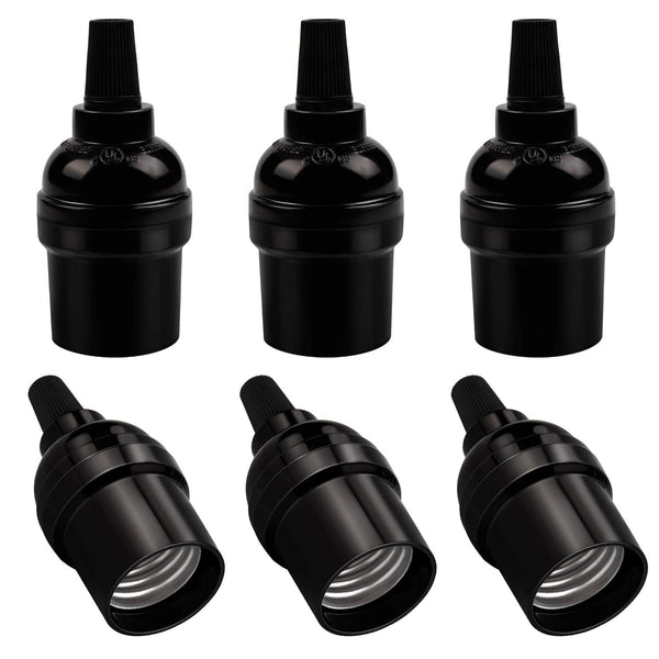 DiCUNO E26 Vintage Lamp Socket, UL-Listed, Edison Bulb Pendant Light Sockets Replacement,