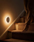 Night Light Wooden Carved Flower Mini USB Rechargeable Motion Sensor Nightlights Magnetic Wall Light for Hallway
