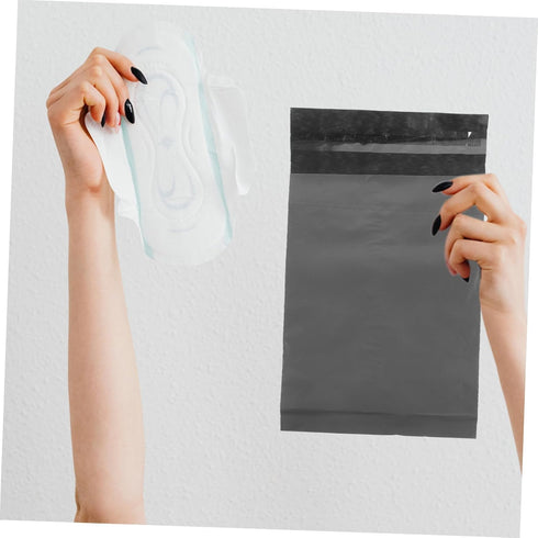 200pcs Self-Sealing Bags for Women Odor-Resistant Disposal Pouches Grey Menstrual Waste Bags for Period Pads