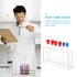 2 Sets Test Tube Rack Toy Containers with Lids for Beads, Plastic Tube Holder for Lab Toy Storage