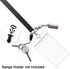 Black Safety Breakaway Lanyards for ID Badges, Holder Keys, Women Men, Cruise Neck Office Card Holder - 5 Pack