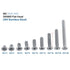 100Pcs/Bag M3 Machine Screws, 9 Types M3 Flat Head Stainless Steel SS304 Machine Countersunk Screw Bolt