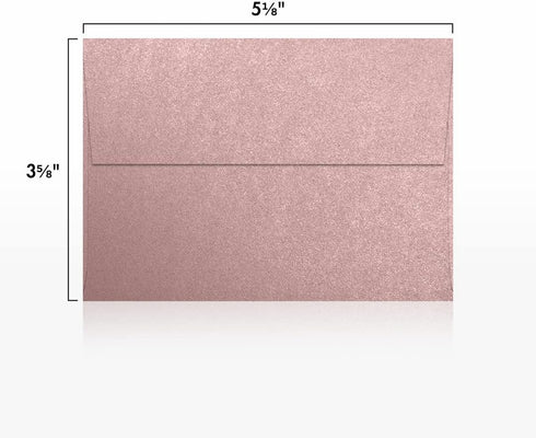 LUXPaper 4Bar A1 Invitation Envelopes | 3 5/8" x 5 1/8" | Peel & Press | Misty Rose Metallic | 50 Qty