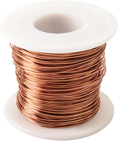 Fielect 0.55mm Dia Enameled Copper Magnet Wire (24 AWG) 164Ft Length for Transformers