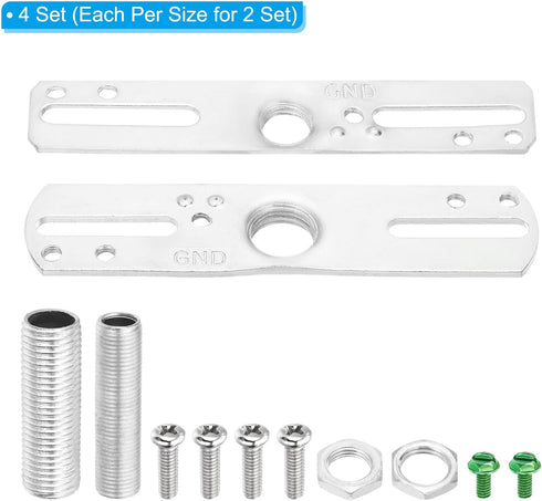 4" 4 Set 1/8IP 1/4IP Set PATIKIL Light Crossbar Kit, Universal Light Fixture Mounting Bracket with and Tap Center Hole