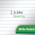KAISA Legal Pads Writing Pads, Recycled Paper, 8.5"x11.75" Wide Ruled, 50 Sheets, Pack of 12 Pads, KSU-5293