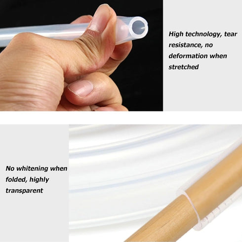 WOFICRET Pipe,Clear,5 10mm/1m Silicone Tubing, Home Brewing And Winemaking Silicone Tubing, High Temp Food Grade Tube
