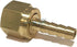 1/4" Hose ID to 3/8" 45° Female SAE Flare Brass Swivel Connector - Fuel/AIR/Water/Oil/Gas/WOG (Qty 01)