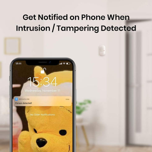BroadLink Smart Motion Sensor, PIR for Home Automation, Works with IFTTT and Alexa Routines