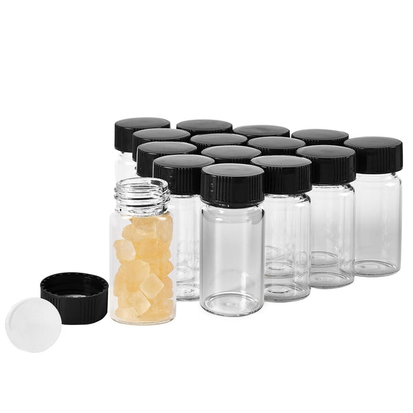 15 PCS 5 Dram Glass Vials, 20ml Borosilicate Glass Empty Vials with Caps, Leak-Proof