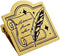 Reusable Brass Binder Clip, Decorative Metal Paper Clip for Home Office School Notebook Accessories