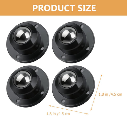 4pcs 45x45mm 360-degree NUOBESTY Self Adhesive Swivel Mini Caster Wheels, Rotation General Purpose Appliance Wheels