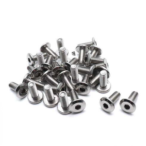 Biaungdo M6x15mm Stainless Steel Flat Head Hex Socket Cap Bolts Screws Fastener, Pack of 30 Countersunk Connector